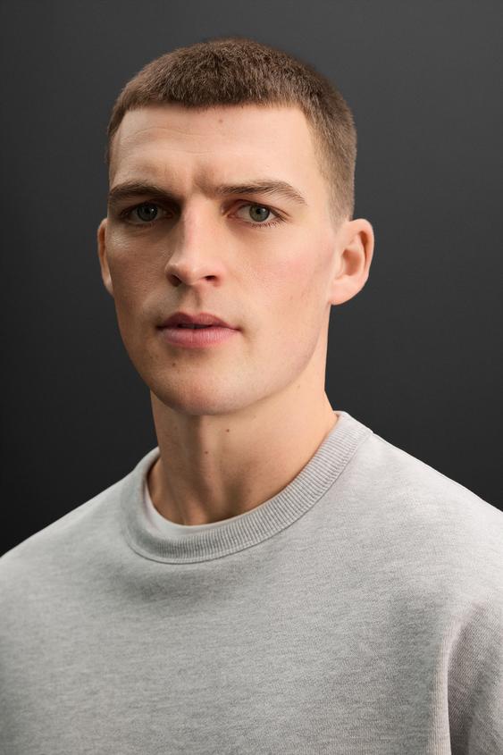 HAZEL GREY CREW NECK SWEATSHIRT