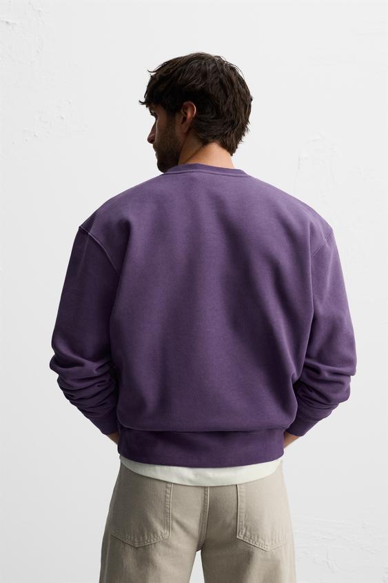 DIM PURPLE CREW NECK SWEATSHIRT