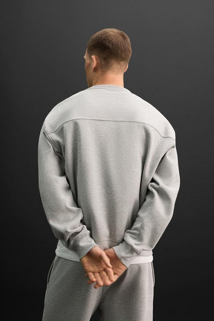 HAZEL GREY CREW NECK SWEATSHIRT