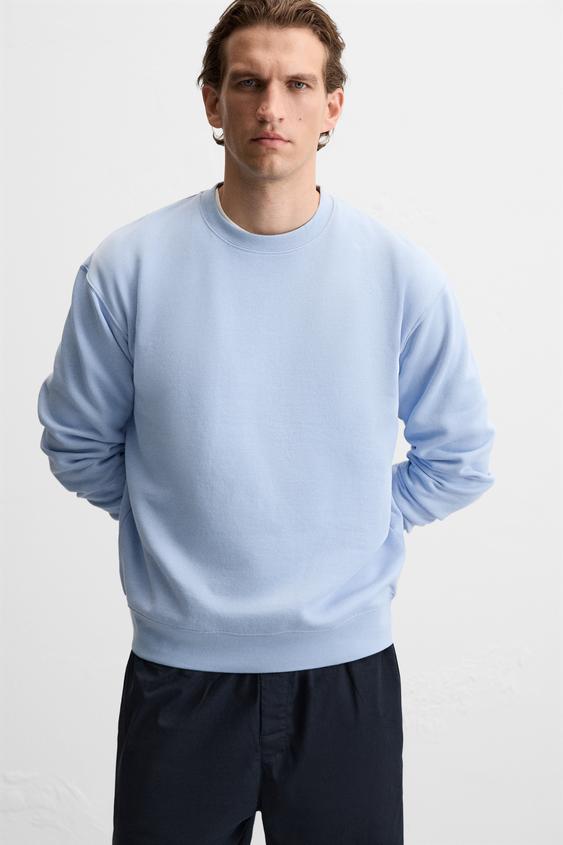 SKY BLUE CREW NECK SWEATSHIRT