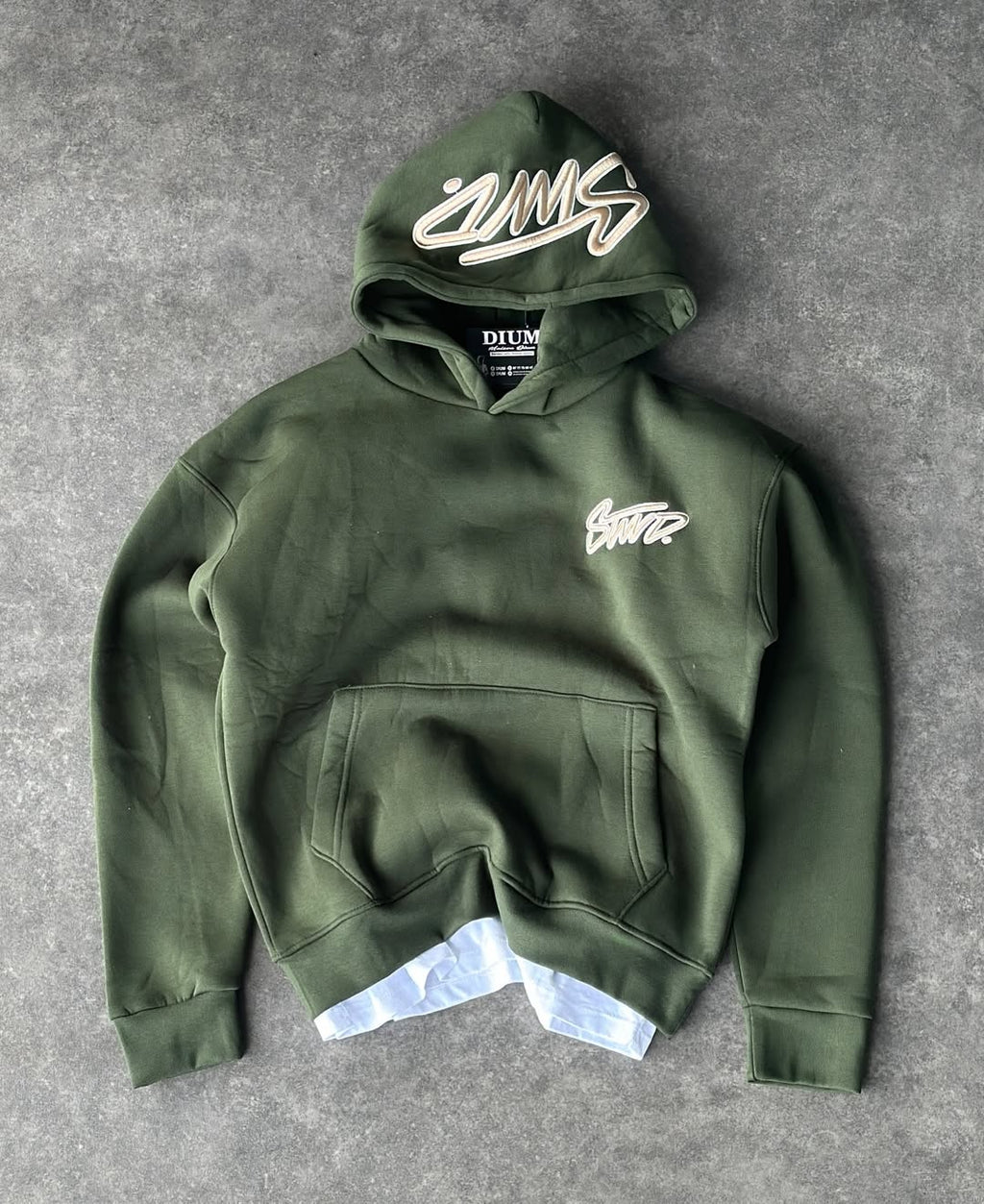 Artwork Embroidery Pullover Hoodie