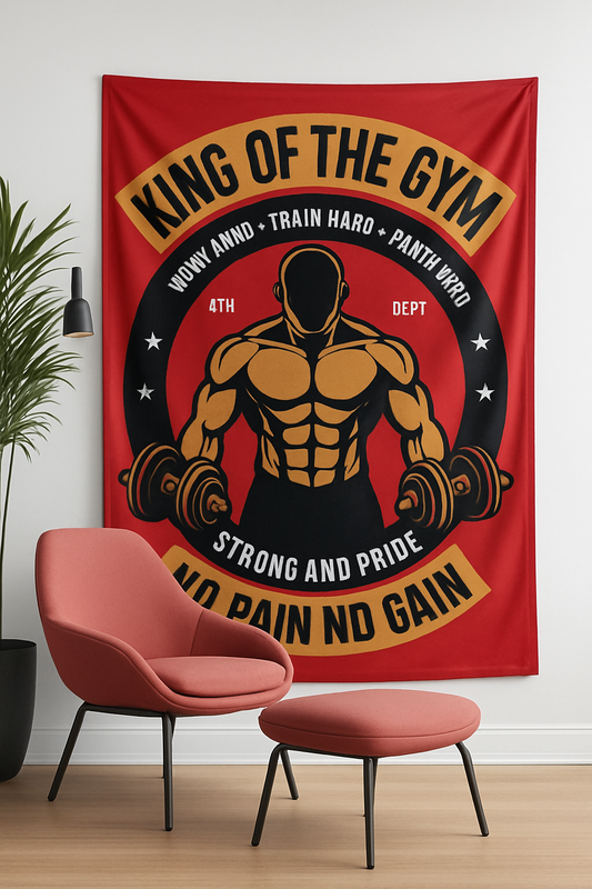Motivational Aesthetic Wall Tapestry Gym Boys